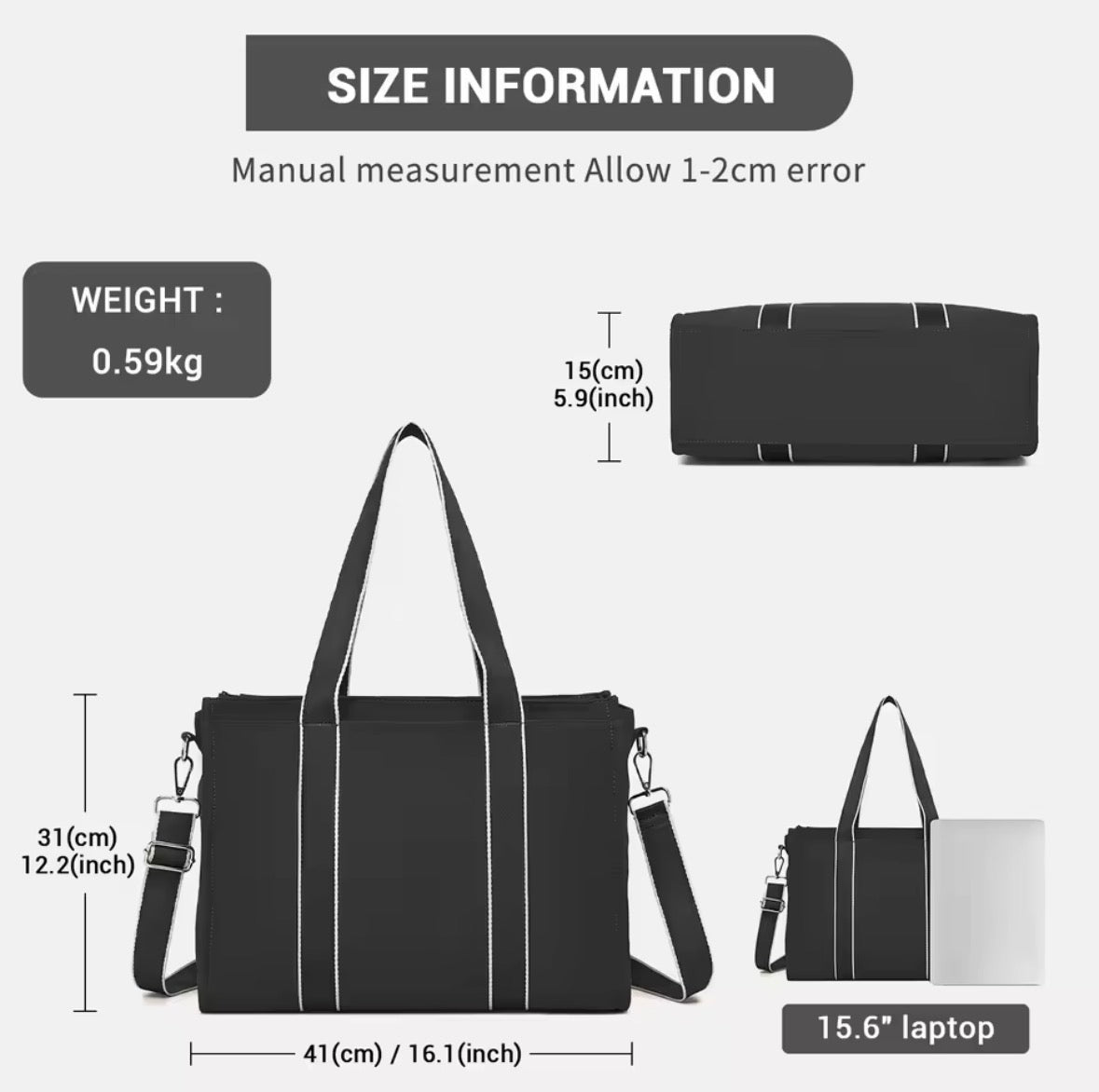 Miss Lulu 19L Women's Waterproof Laptop Tote Bag