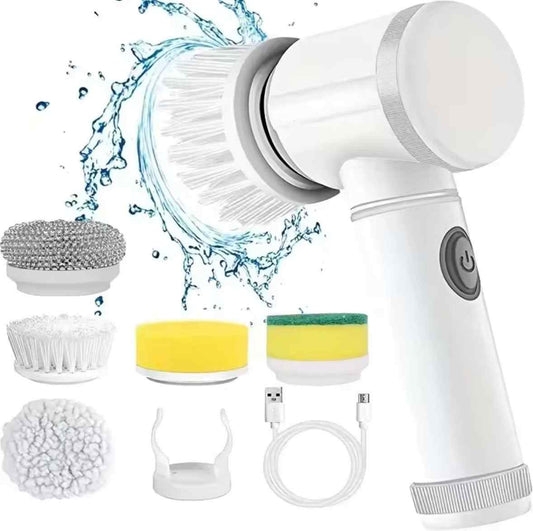 Clean Smarter, Not HarderSay goodbye to exhausting manual scrubbing! This 5-in-1 Electric Spin Scrubber powers through grease, grime, and stains in seconds — giving