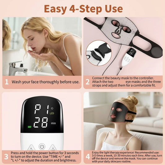 LED Phototherapy Facial Mask - Skin Renewal System