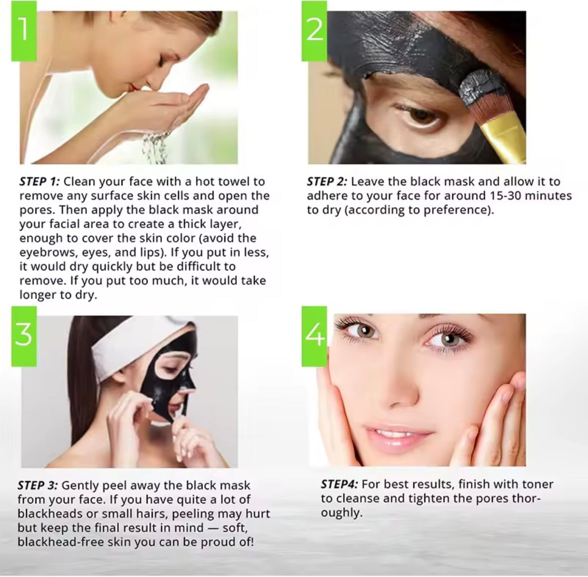 Bamboo Charcoal Black Mask – Purifying Peel-Off Mask for Blackheads