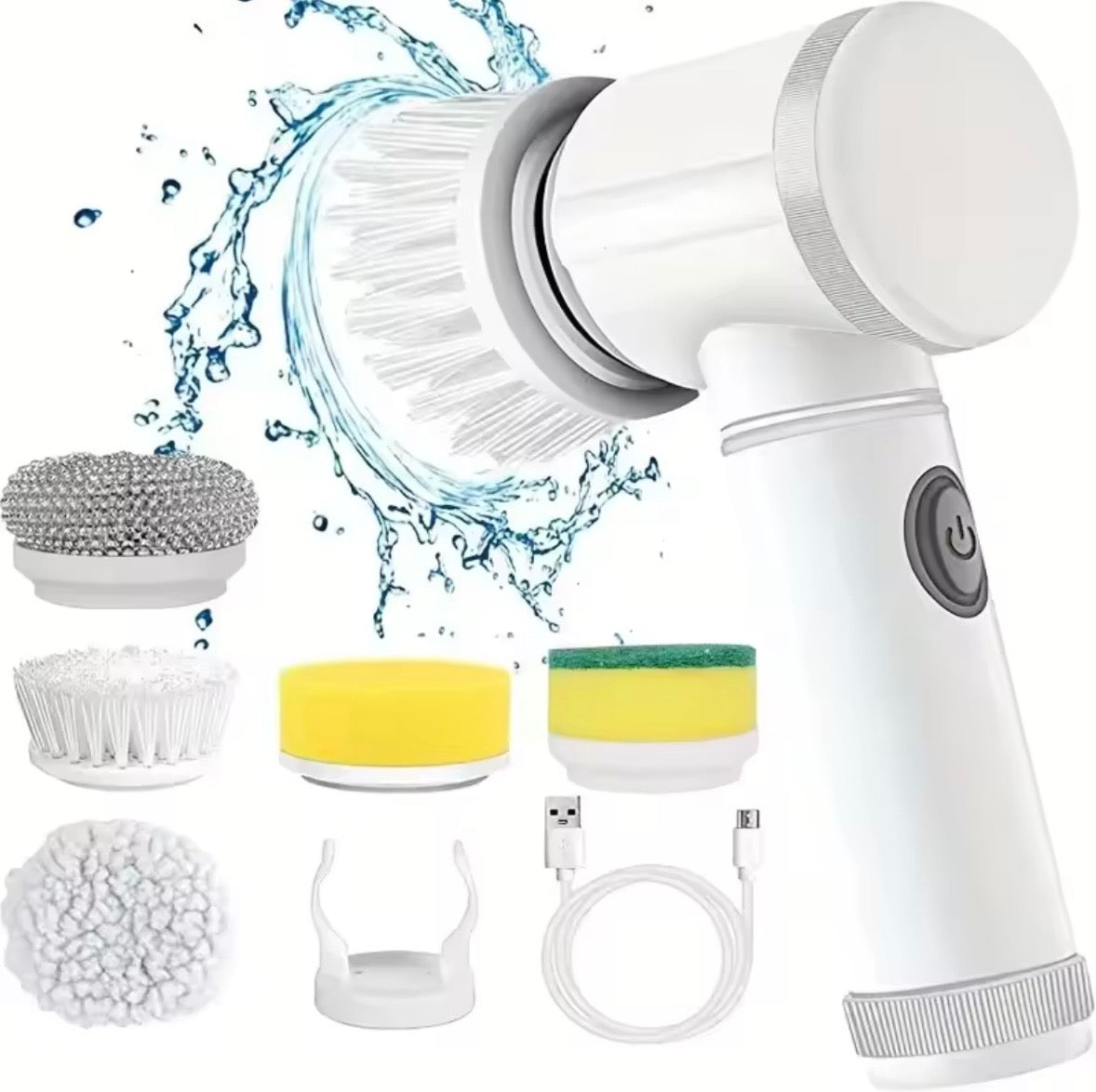 Electric Cleaning Brush 5-in-1 – Rechargeable Spin Scrubber