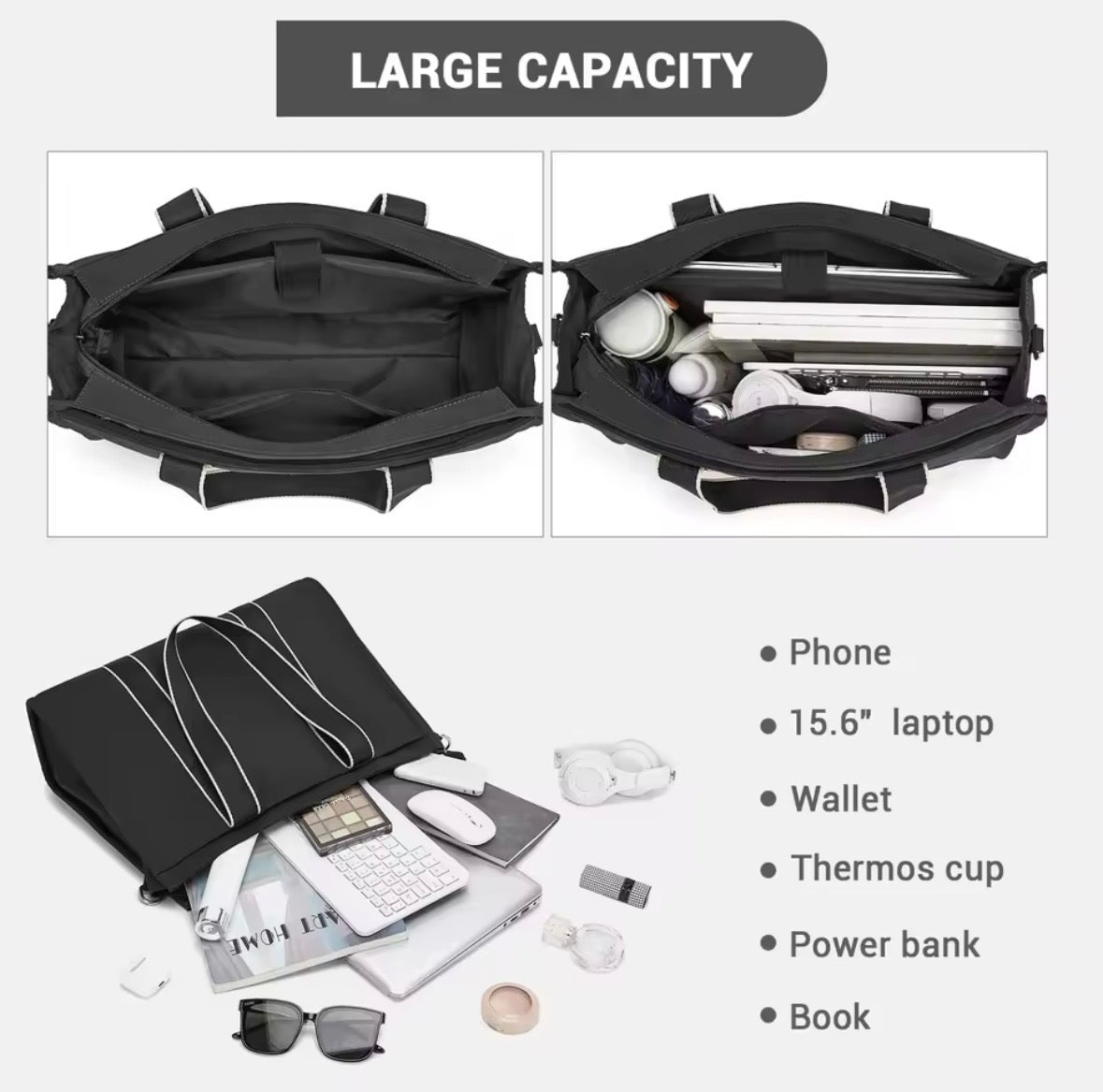 Miss Lulu 19L Women's Waterproof Laptop Tote Bag