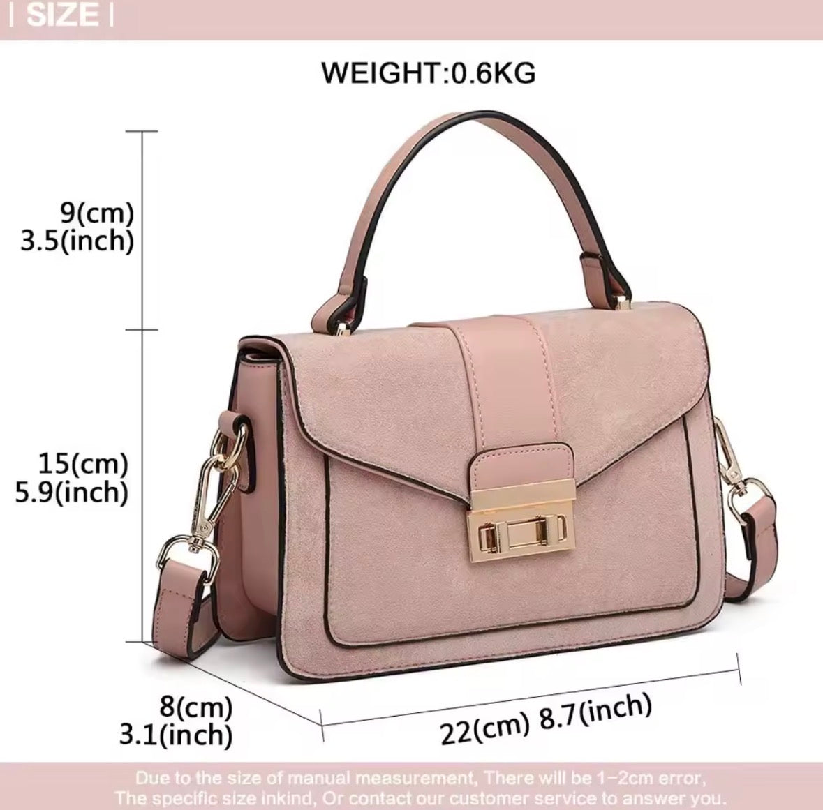 KONO Women's Elegant PVC Faux Leather Handbag