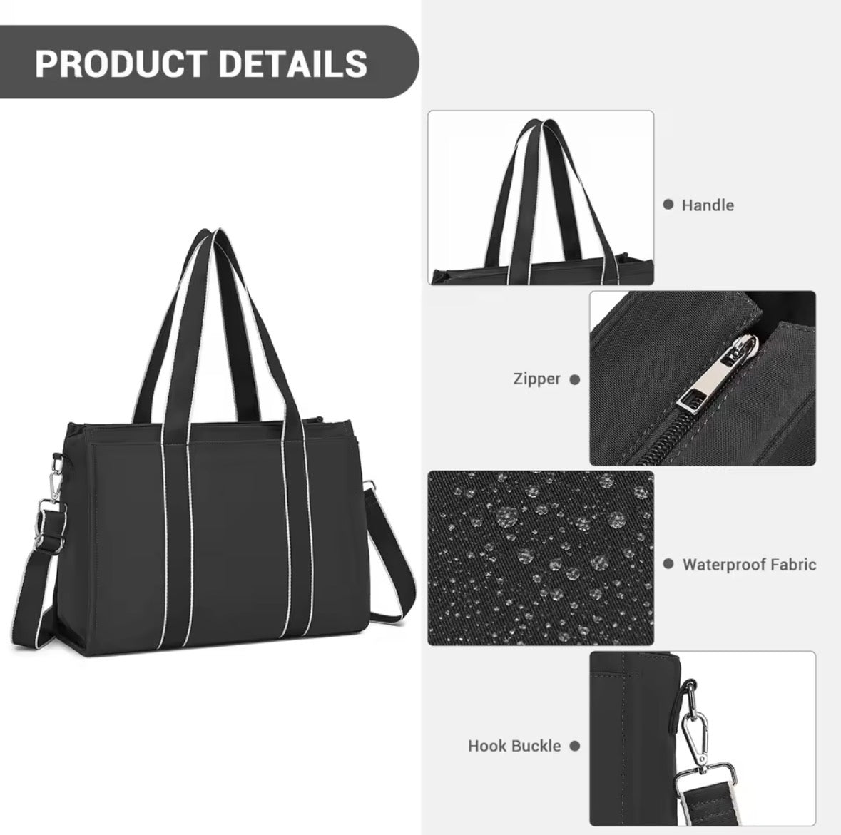 Miss Lulu 19L Women's Waterproof Laptop Tote Bag