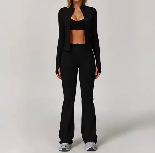 Aura 3-Piece Ribbed Yoga Set⁠